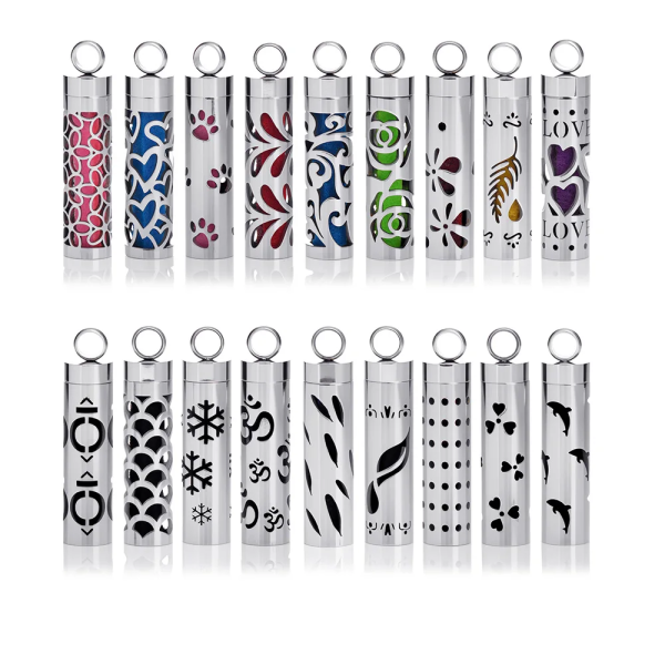 New Aromatherapy Diffuser Necklace LOVE Pattern Stainless Steel Essential Oil Diffuser Lockets Neutral Pendant Trendy Jewelry 6