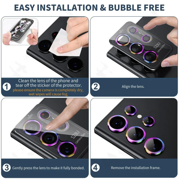 Camera Lens Protetor For Samsung S25 S24 ultra S24 S23 S22 ultra Case Tempered Glass Film Titanium Alloy Ring Phone Accessories 5