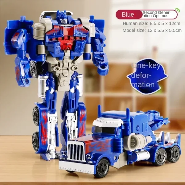 Transformation Car Anime Robot Model One Step Deformation Robot Toy Kid Puzzle Toy Deformation Car Action Figure Model 2