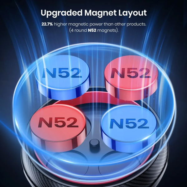 TOPK Magnetic Car Phone Mount in Car Phone Holder Air Vent Magnetic, 6 N52 Magnets Universal Mobile Phone Holders for iPhone 15 5