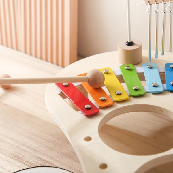 Baby Educational Toys Wooden Aeolian Bells Montessori Children's Musical Toys Xylophone Newborn Birthday Gifts Music Table Toys 5