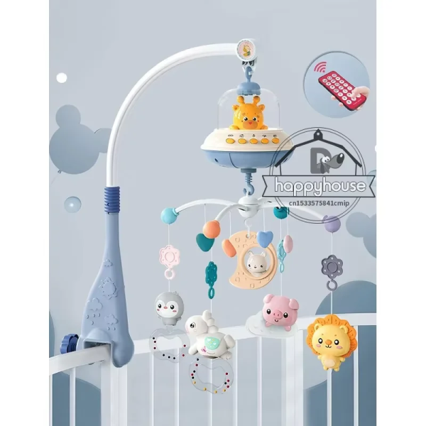 Musical Baby Crib Mobile with Lights Music Projection for Infants Remote Control Crib Toys for Newborn Baby Mobile for Crib Toys 6