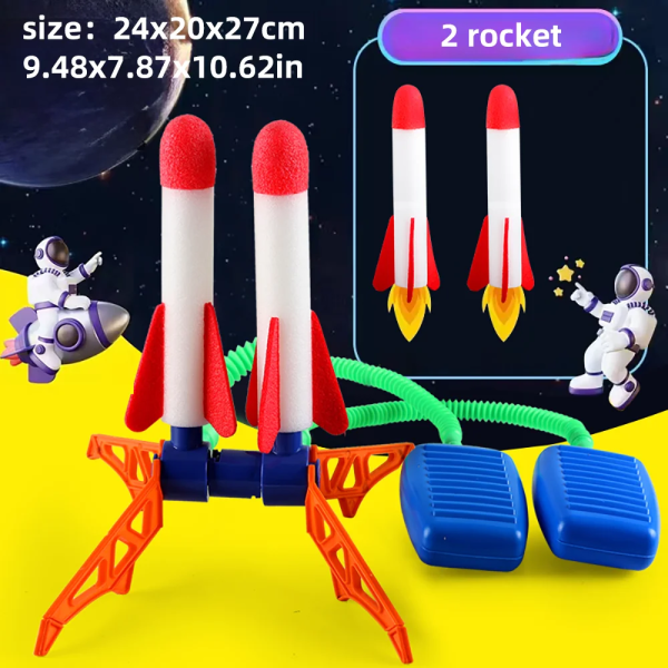 Kids Rocket Launcher Step Pump Power Air Pressed Stomp Outdoor Family Games Skyrocket Birthday Gifts Sports Toys For Children 5