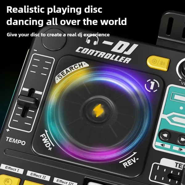 Multifunctional DJ Mixer Children Simulation DJ Controller Live Sound Card Music Player Whac A Mole Game Toys Kids Birthday Gift 6