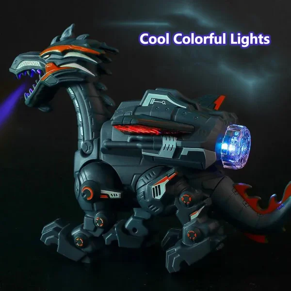 Simulation Fire Mechanical Dinoasur Water Spray Cool Light Electric Children Entertainment Puzzle Model Game Toys for Boys Gifts 5