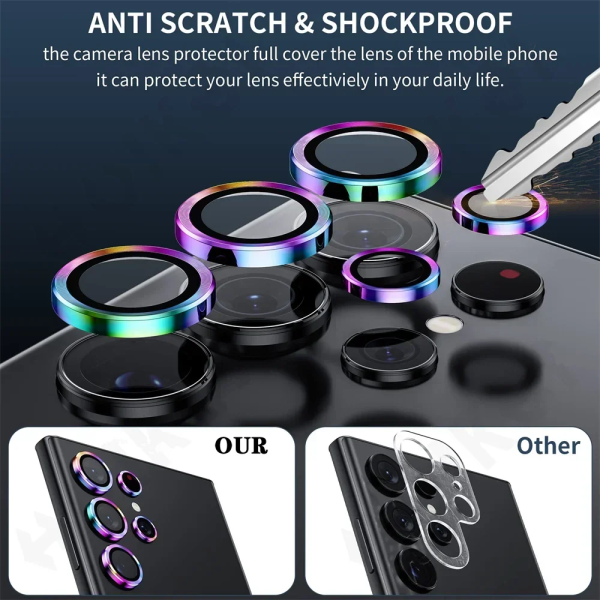 Camera Lens Protetor For Samsung S25 S24 ultra S24 S23 S22 ultra Case Tempered Glass Film Titanium Alloy Ring Phone Accessories 2