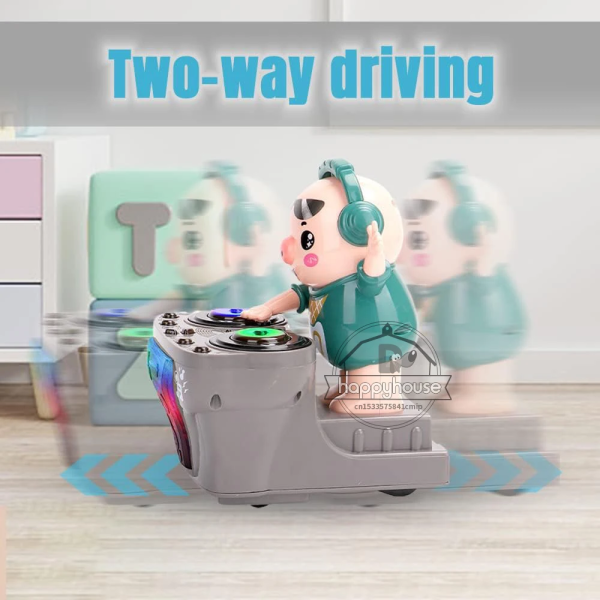 Electronic DJ Light Music Dancing Pig Toy Musical Toys Cute Swing Dancing Piggy Toy with Music LED Lights Musical Toy for Kids 5