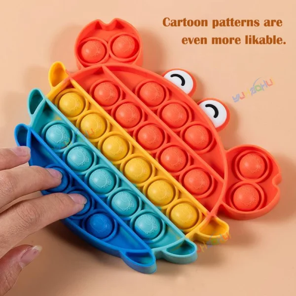 Rainbow Pop Push Bubblle Fidget Anti Stress Relief Toys for Adult Children Special Needs Sensory Toys Interactive Toys for Kids 4