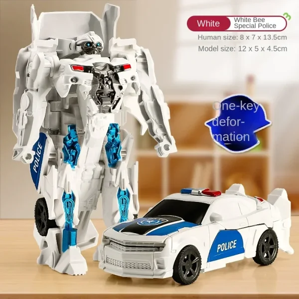Transformation Car Anime Robot Model One Step Deformation Robot Toy Kid Puzzle Toy Deformation Car Action Figure Model 3