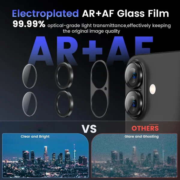 Metal Tempered Glass Cover Camera Screen Protector Case For iPhone 16 E Pro Max 15 Plus 14 13 Mini Protection Phone Accessories 2